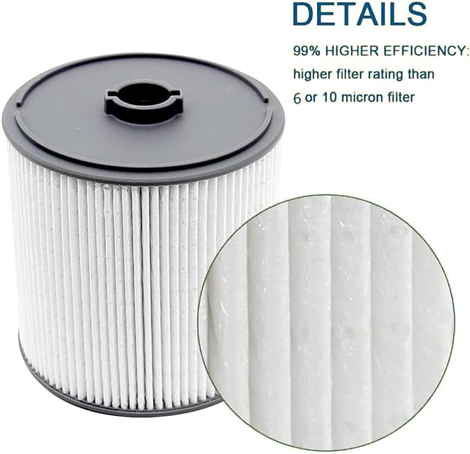 2 PCS AULDAY Fuel Filter Fits for Ram 2500 3500 4500 5500 6.7L 2019 2020 2021 2022 Diesel Engine For Ram 1500 2020 3.0L V6 Eco Diesel Frame Chassis Mounted OE# 68436631AA PF46152