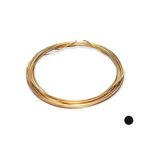 18 Gauge, Jeweler's Brass Wire, Red Brass, Round, Dead Soft, CDA #230 Alloy Jewelry Grade Made in USA - 5FT by CRAFT WIRE