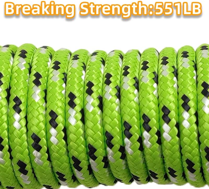 Diamond Braided Polypropylene Rope Nylon Rope Mix Thick Heavy Duty Ropes 1/4 inch 25ft High Strength Rope Perfect for Clothesrope Camping Hiking and Other Outdoor Activities 1/4 25ft 3Pack