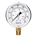 SENCTRL 0-160 Psi Glycerin Liquid Filled Air Pressure Gauge, 2.5" Dial Size, 1/4" NPT Lower Mount, Stainless Steel Case, Water Pump, Tire, Large Air Compressor, Well Pump, RV Regulator Pressure Test