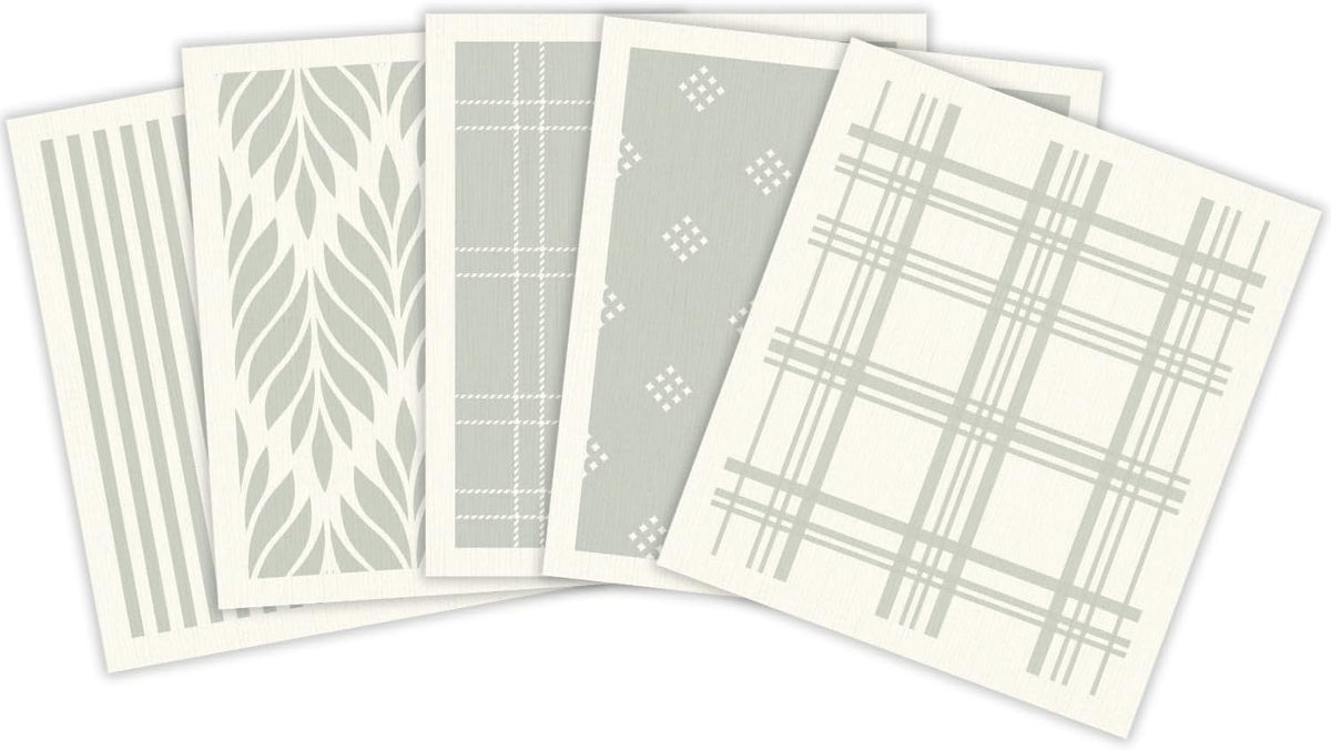 HALL & PERRY Swedish Dishcloths for Kitchen, 5-Pack, Reusable Cellulose Sponge Cloths for Kitchen & Cleaning – Eco-Friendly, Ultra-Absorbent, Quick-Drying (Sage Green)