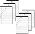 Legal Pads 6 Pack of Note Pads 6 x 9 Inch Notepad 21lb Thick Paper Legal Pad 30 Sheets Note Pad College Ruled Small Legal Pads 29 Lines Writing Pads for Writing, Sketching, and Note-Taking