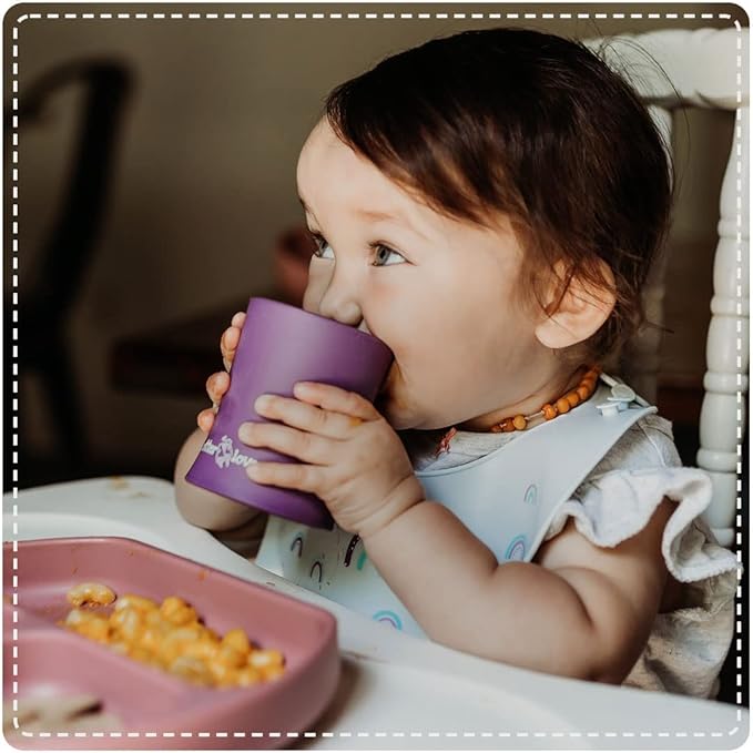 otterlove Silicone Baby & Toddler Training Cup - Pediatric OT Approved - 100% Platinum Pure LFGB Silicone - Unbreakable - Plastic Free - Tiny Cup Perfect for Baby Led Weaning