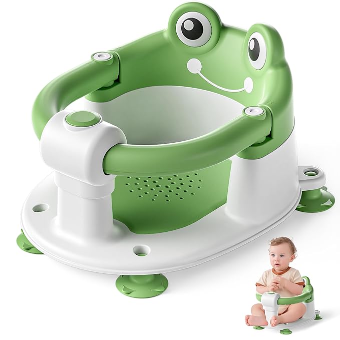 Baby Bath Seat for Babies 6 Months & up Non-Slip Toddler Bath Seats for Sitting Up Infant Bathtub Chair with Suction Cups and Soft Cushion for Baby Shower Tub Seat