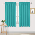 DWCN Blackout Curtains for Living Room Thermal Insulated, Energy Saving & Noise Reducing Bedroom Curtains, Peacock Blue, W 60x L 63 Inch, Set of 2 Rod Pocket Curtain Panels