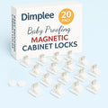 Magnetic Cabinet and Drawer Lock – 20-Piece Child Safety Lock Set + 2 Keys – Easy Installation No Drilling Required – Invisible and Aesthetic Design
