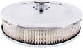 United Pacific S1107 Chrome 10" Air Cleaner Assembly, Low Profile, Die-Cast Chrome Plated Wing Nut, Filter & Breather Hose Nipple Included - ONE Set