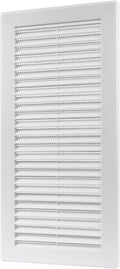Vent Systems 4" x 11" (Opening Dimensions) White Plastic Soffit Vent Cover - Durable Flat Rectangular Air Vent Grille with Mesh Screen - Weather Ventilation Grill Wall & Ceiling Indoor & Outdoor