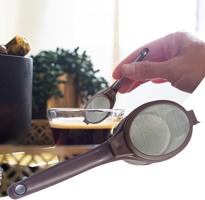 Coffee Filter Spoon - Portable Fine Mesh Brewing Tool For Smooth Extraction, Ergonomic Handle Design For Comfortable Grip With Efficient Straining Function, Multi Use Utensil