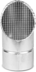Repa Market 4” Inch Outlet Vent Cover with Mesh - Round Outdoor Air Take-Off with Steel Screen – Angled Galvanized Steel Exhaust End Cap with Rain Cover