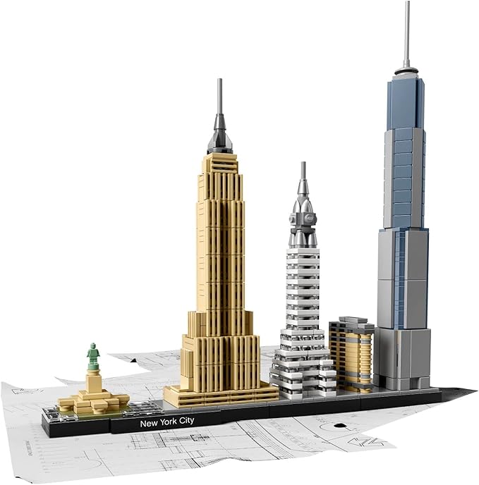 LEGO Architecture New York City Model Kit - Bedroom or Office Decor for Kids & Adults, Ages 12+ - Building Blocks to Display - NYC Gift & Souvenir Ideas - 21028