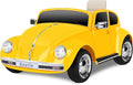 12V Kids Electric Car, Power Wheels with Remote Control, Ride on Car Toys with LED Light, 3 Speeds, Music, Yellow