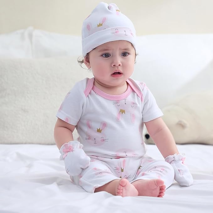 Baby Bodysuit and Pant Set 10-pcs Cotton Soft Newborn Boy Girl Clothes Outfits