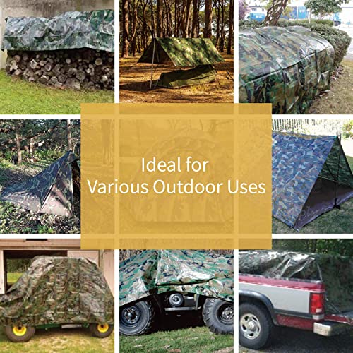 GUARD SHIELD Camo Tarp Waterproof 8x10 Feet Lightweight Camouflage Tarp Poly Cover 6mil (2-Pack) - color: Light Camo, size: 8x10 (2-Pack)