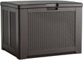 Rubbermaid Medium Resin Outdoor Storage Deck Box (74 Gal) Weather Resistant Brown Deck Organization for Home/Backyard/Pool Chemicals/Toys/Garden Tools/Porch/Patio Cushions