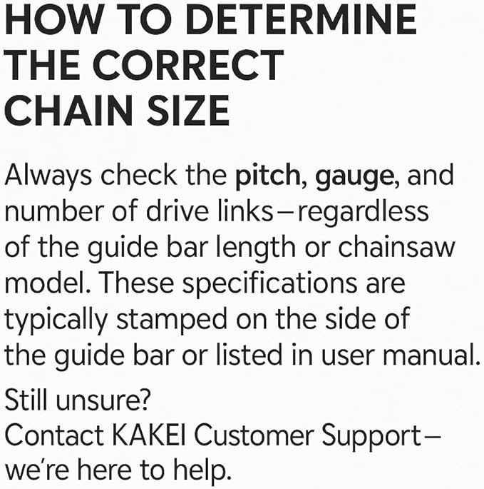 KAKEI 8 Inch Chainsaw Chain 3/8" LP Pitch .043" Gauge 33 Drive Links Fits Ryobi P4361, P5452, Greenworks 20142, Milwaukee M18 FUEL 3004, Poulan 810 EPT, Worx WG349 and More (3 Chains) - Semi Chisel