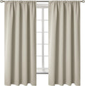 BGment Rod Pocket Blackout Curtains for Bedroom - Thermal Insulated Room Darkening Curtain for Living Room, Light Camel, 52 x 63 Inch, 2 Panels