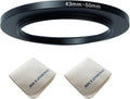 43mm Lens to 55mm Camera Lens Adapter 43mm to 55mm Step Up Ring Adapter Ring for All Brands of UV ND CPL, with Premium Lens Wiping Cloth 2 Pack (43mm-55mm)