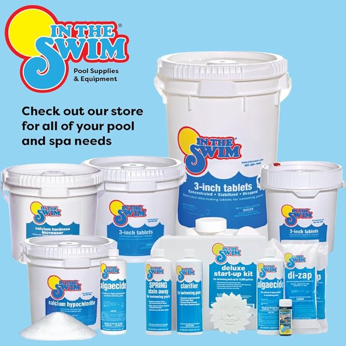 In The Swim 4 Inch Chlorine Sticks for Sanitizing Swimming Pools - Individually Wrapped, Slow Dissolving, Stabilized Chlorine Sanitizer - 90% Available Chlorine, 99% Trichlor - 50 Pounds