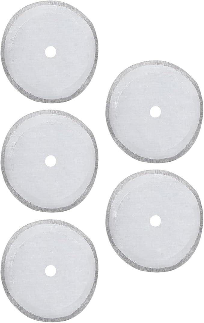 304 Stainless Steel Coffee Filter Mesh Set of 5, 80 Mesh UltraFine Filter for Full Extraction, Practical Accessory for Coffee Machine, Suitable Brewing Mellow (Medium-800ml)