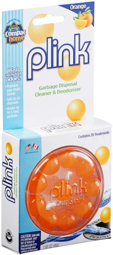 COMPAC HOME Plink Garbage Disposal Cleaner and Deodorizer, Air Fresheners for Garbage Disposal, Orange Scent, Home Cleaning Products for Kitchen Sink and Clogged Drains, Pack of 2 - 40 Count Total