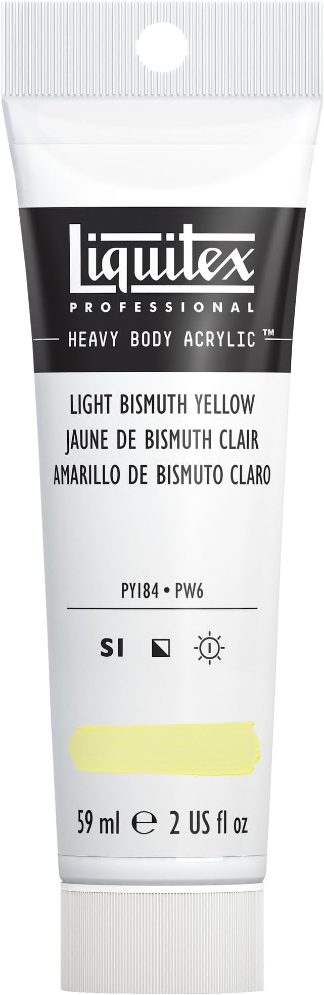 Liquitex Professional Heavy Body Acrylic Paint, 2-oz (59ml) Tube, Light Bismuth Yellow