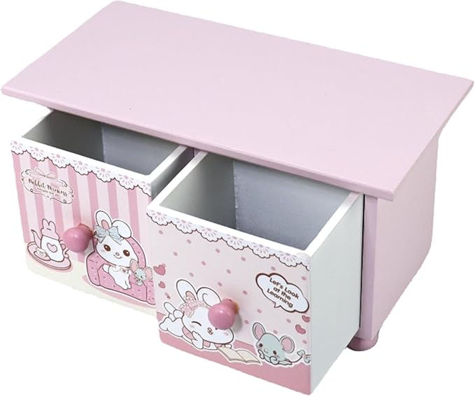Girl Jewelry Box Pink Cute bunny Tabletop Storage Box Little girl birthday christmas Gift kids jewelry box Organizer