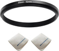 55mm Lens to 52mm Camera Lens Adapter 55mm to 52mm Step Down Ring Adapter Ring for All Brands of UV ND CPL, with Premium Lens Wiping Cloth 2 Pack (55mm-52mm)
