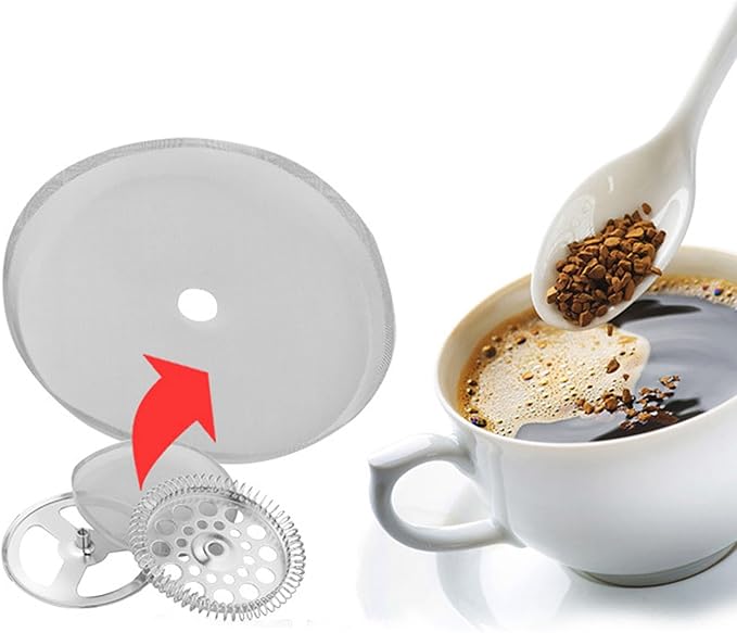 5Pcs Stainless Steel Coffee Mesh Filter, Portable Reusable Cofffe Pot Mesh Filter Coffee Making Tool Mesh Accessory