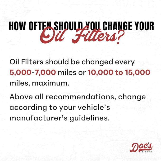 Doc's Diesel Oil Filter D11878 | Compatible with Chevrolet/GMC 6.6L Duramax 2500HD, 3500HD 2020+ | Replaces PF26