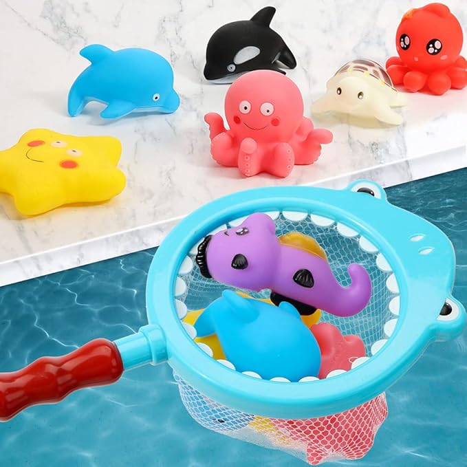 Shindel 16 PCS Baby Bath Toys, Floating Pool Toys for Kids Toddler Boys Girls