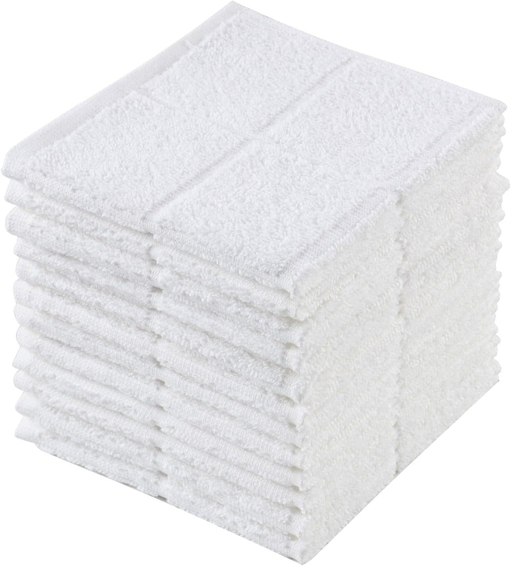 Glynniss Dishcloths Kitchen Highly Absorbent Dish Rags 100% Cotton Dish Cloths for Washing Dishes (Light Cream)