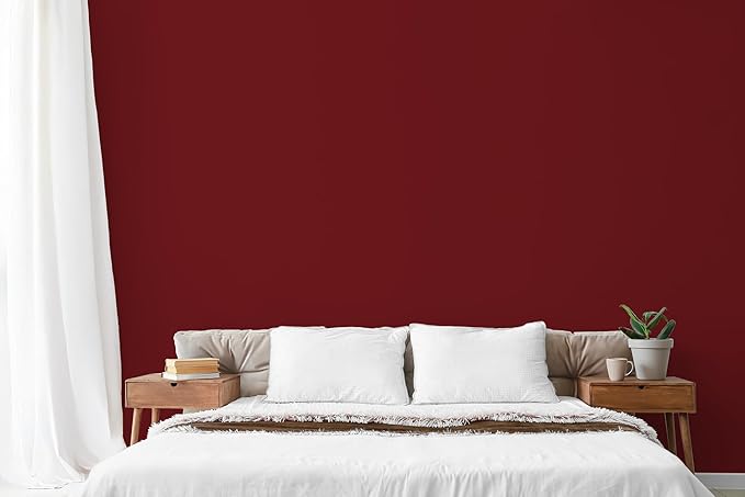 EVOLVE Paint & Primer: Environment-friendly, Low Sheen with One-coat Coverage for Interior & Exterior surfaces (Burgundy, 5-Gallon)