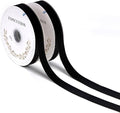 Black Velvet Ribbon 5/8'' 2 Rolls Total 30 Yards, Use for Gift Wrapping, Christmas Tree, Wreath Decoration, DIY Crafts