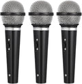 LOGOFUN 3 Pcs Toy Microphone for Kids Plastic Microphone Prop Fake Pretend Mics for Karaoke Fun Costume Prop