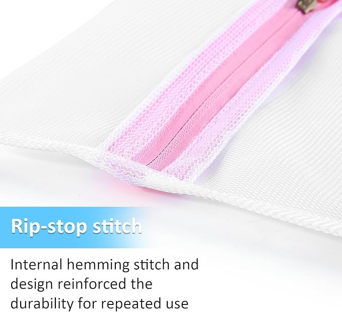 GOGOODA 7Pcs Mesh Laundry Bags for Delicates with Premium Zipper, Travel Storage Organize Bag, Clothing Washing Bags for Laundry, Blouse, Bra, Hosiery, Stocking, Underwear, Lingerie