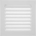 Repa Market 8" x 8" Inch (Inner Dimensions) Galvanized Steel White Soffit Air Vent Cover - Louvered Square Gable Vent with Mesh Screen - Exhaust/Intake Ventilation Grill - Outdoor Metal Duct Grate