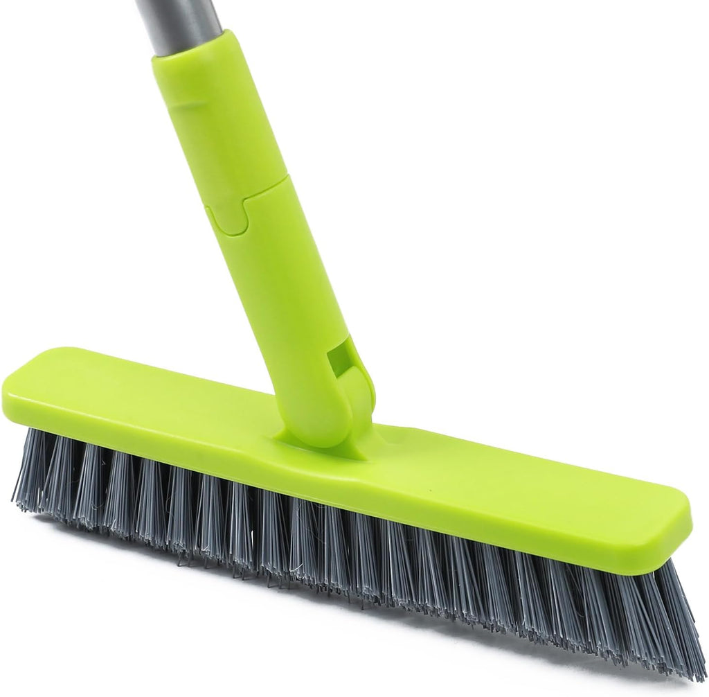 Grout Cleaner Brush with Long Handle, Floor Scrub Brush for Shower Tile, Bathroom Crevice Cleaning Brushes with Heavy Duty Stiff Bristles
