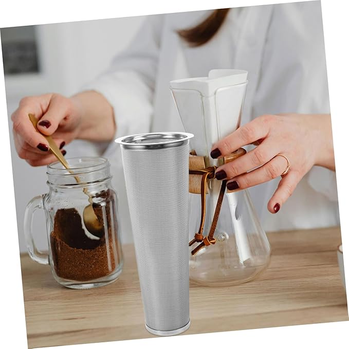 Angoily Stainless Steel Cold Brew Coffee Filter for Mason Jars Durable Strainer for Iced Tea and Juices Portable Infuser for Enhanced Flavor Extraction Cone Design