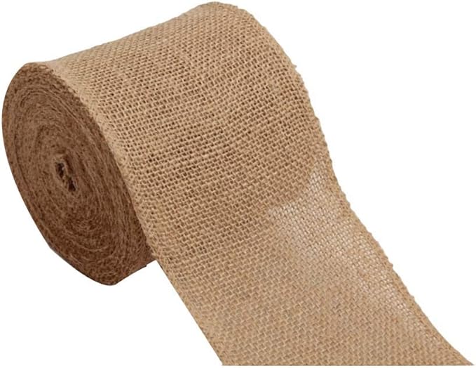 3 Pack - (Total 30 Yards - 90 feet) Burlap Ribbon 4" x 10 Yards Natural Jute 4 Inch 30ft roll (Natural, 4 Inch X 10 Yards) Total 90'