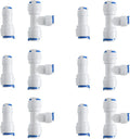 3/8-inch x 1/4-inch 6 pcs T and 6 pcs I Tube Quick Push in Connector for RO Water System (3/8-inch x 3/8-inch x 1/4-inch T)