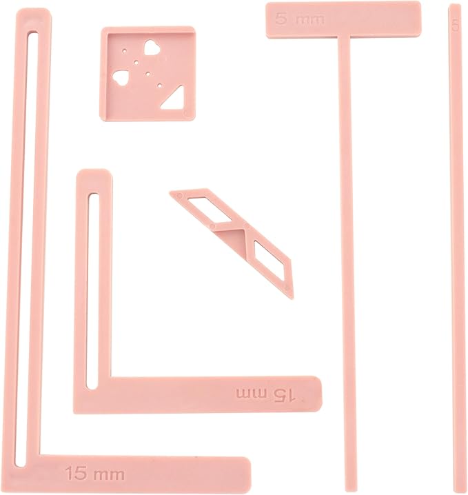 UPTTHOW 6Pcs Bookbinding Easy Scrapbooking Tool for Starter, Complete Great Stencils and Cutter Guide Kit Can Be Made into Notebook Calender Junk Journal Handbook