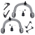 Detroit Axle - 8PC Front Upper Control Arms w/Ball Joint, Sway Bars and Outer Tie Rods for 2003 2004 2005 2006 2007 Cadillac CTS