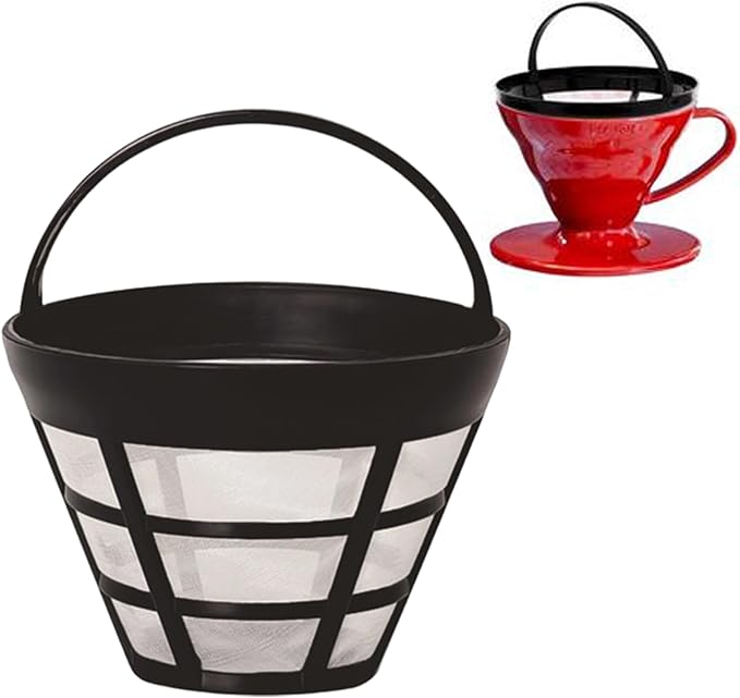 Reusable Coffee Filter – Coffee Filter Basket, Cup Brewing Insert, Metal Drip Strainer | Fine Mesh Extraction, Rewashable Design, Flavor Retention System, Portable Beverage Tool for Home Office Campin