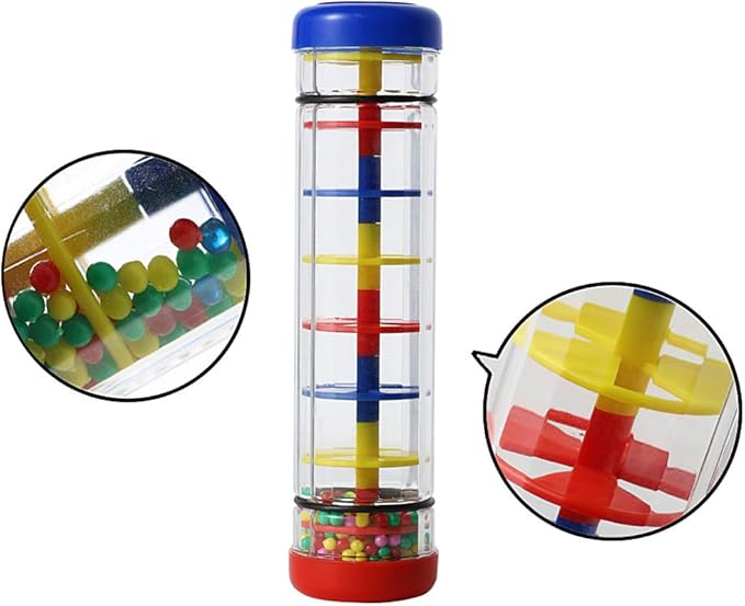 Rainmaker 8 inch Mini Rainstick for Babies Rattle Tube Rain Stick Shaker Music Sensory Auditory Instrument Toy for Baby Child Girl (8 inch)