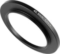40.5-52mm Metal Step-Up Ring Adapter Compatible with Mirrorless Cameras DSLR Lens, UV CPL ND Filter Thread Converter, Black