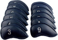 CRAFTSMAN GOLF 12pcs or 1pc Thick Synthetic Leather Golf Iron Head Covers Set Headcover Fit All Brands Callaway Ping Taylormade Cobra Etc. Also Custom Name