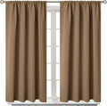 BGment Taupe Blackout Curtains 54 Inches Length - Thermal Insulated Rod Pocket Short Room Darkening Curtain for Bedroom Kitchen, 42 x 54 Inch, 2 Panels
