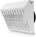 Vent Systems 4" Inch Exhaust Vent Cover with Rubber Gasket - White Galvanized Steel - Robust and Weatherproof Outdoor Air Exhaust Box - Duct or Surface Mounting - Rain and Snow Protection