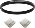 58mm Lens to 55mm Camera Lens Adapter 58mm to 55mm Step Down Ring Adapter Ring for All Brands of UV ND CPL, with Premium Lens Wiping Cloth 2 Pack (58mm-55mm)